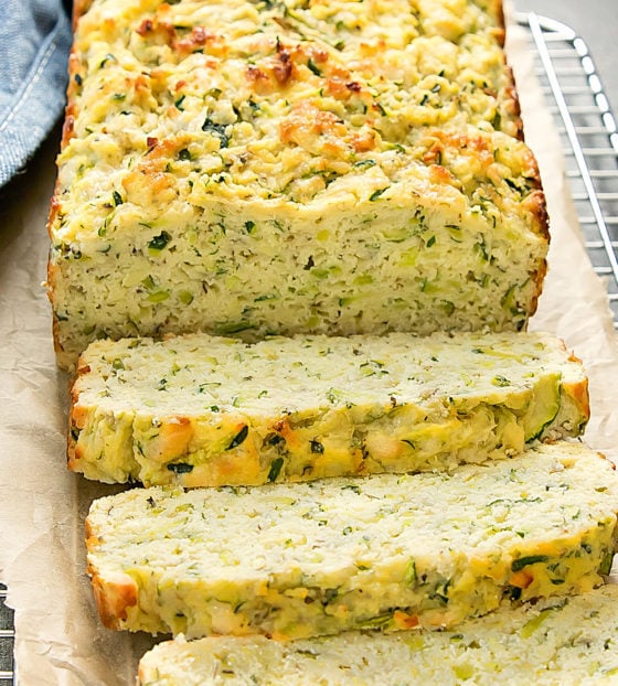 Garlic Parmesan Zucchini Bread (Keto, Gluten Free) - Kirbie's Cravings