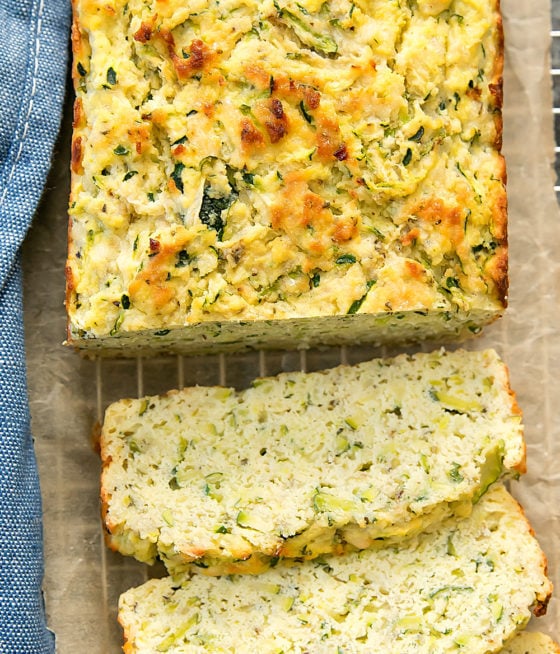 Garlic Parmesan Zucchini Bread (Keto, Gluten Free) - Kirbie's Cravings