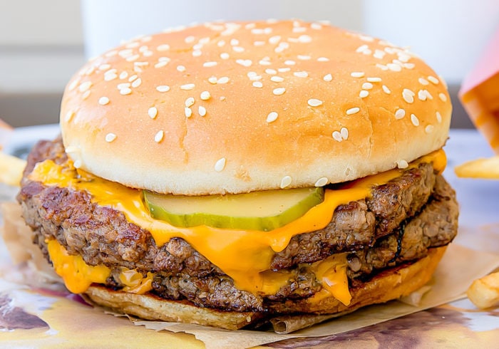 photo of a double quarter pounder with cheese