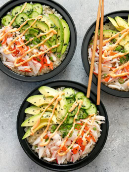 california sushi roll bowls