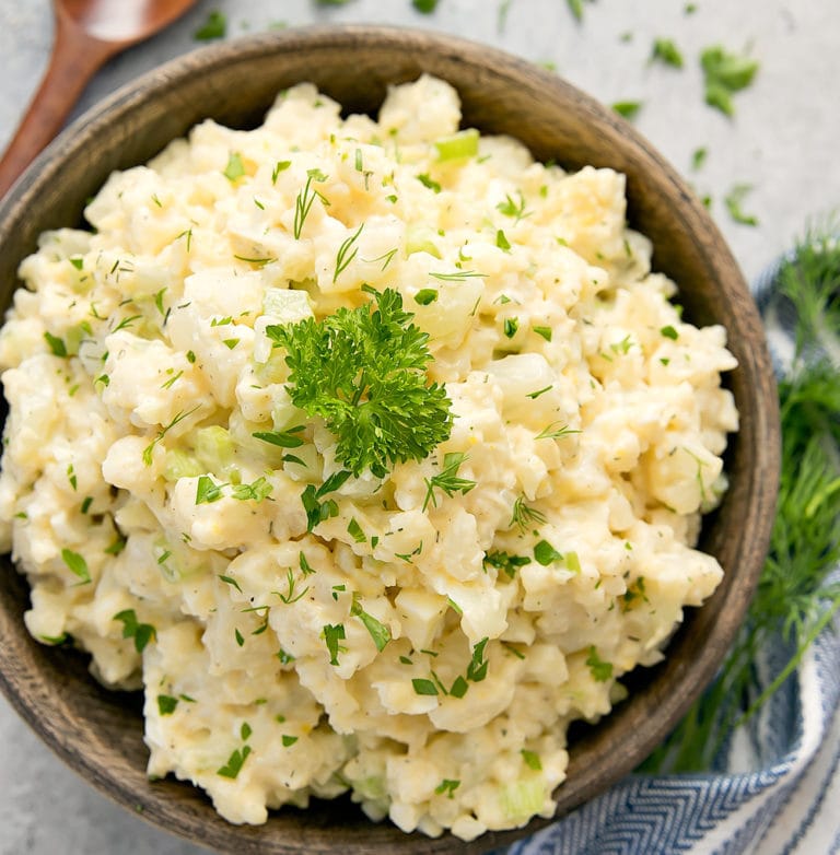 Cauliflower Potato Salad - Kirbie's Cravings