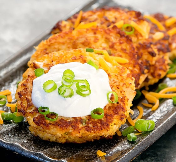 Cheesy Cauliflower Fritters (keto, Low Carb) - Kirbie's Cravings