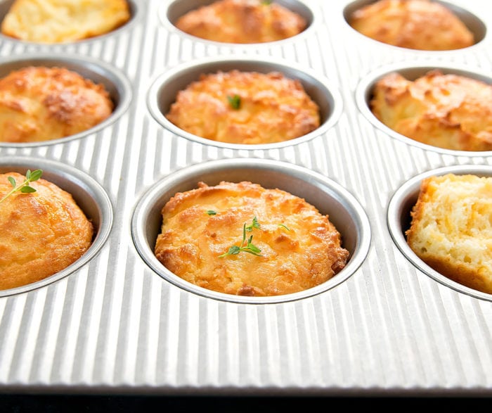 Keto biscuits in muffin pan
