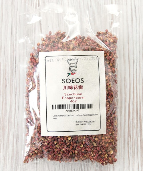photo of a package of Sichuan peppercorns