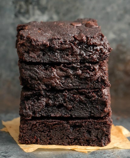 photo of a stack of brownies