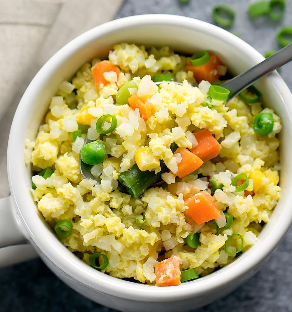 How to Make Cauliflower Fried Rice in the Microwave Kirbie's Cravings
