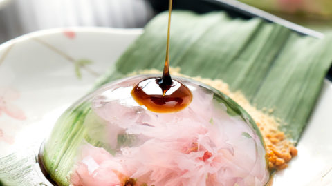 Cherry Blossom Raindrop Cake (Mizu Shingen Mochi) - Kirbie's Cravings
