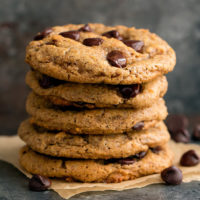 photo of a stack of chocolate chip cookies
