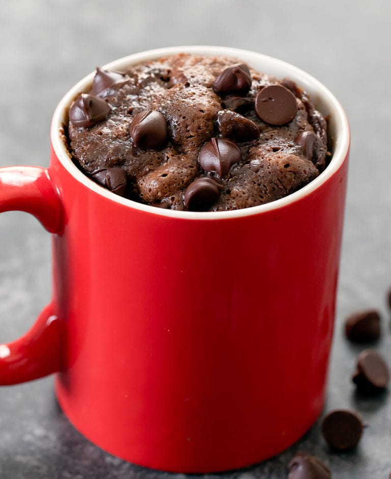 Keto Chocolate Peanut Butter Mug cake Kirbie's Cravings