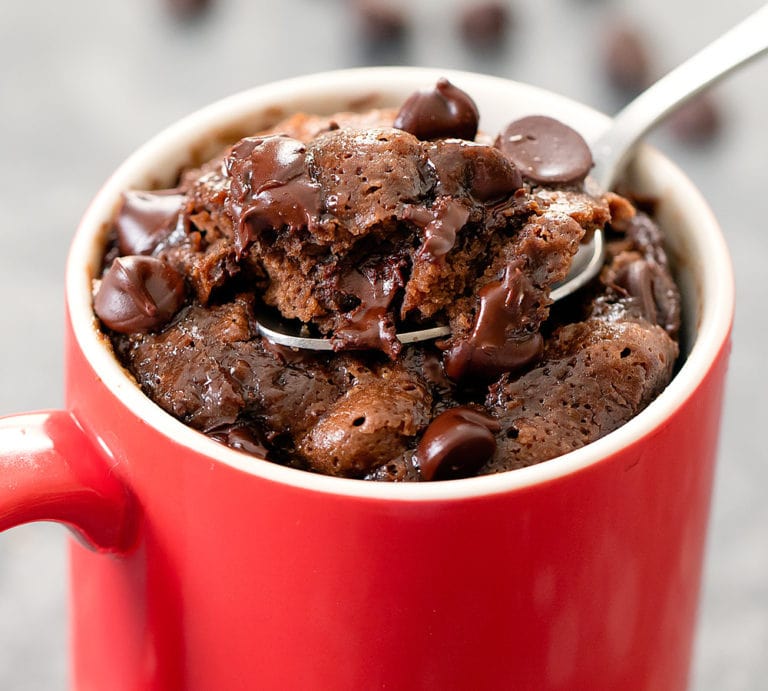 Keto Chocolate Peanut Butter Mug cake Kirbie's Cravings