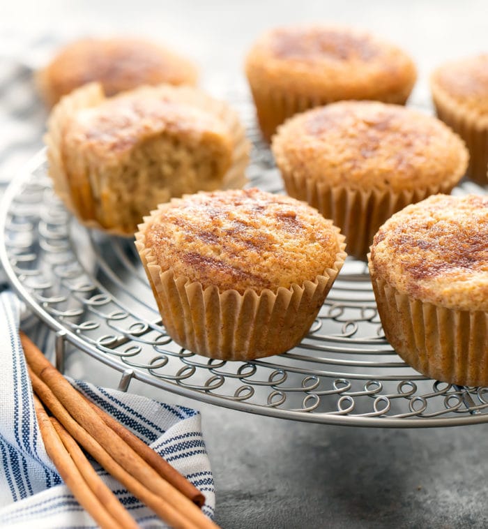 close-up photo of Keto Snickerdoodle Muffins