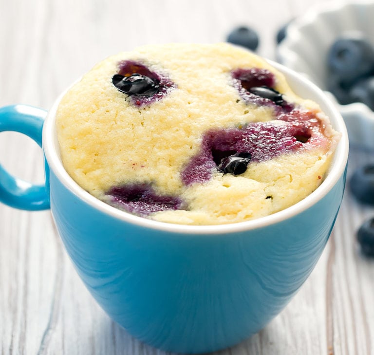 Blueberry Cake in a cup.