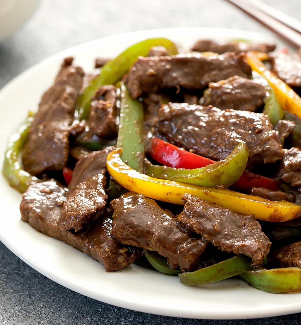 Chinese Pepper Steak (Ready in 30 Minutes) - Kirbie's Cravings