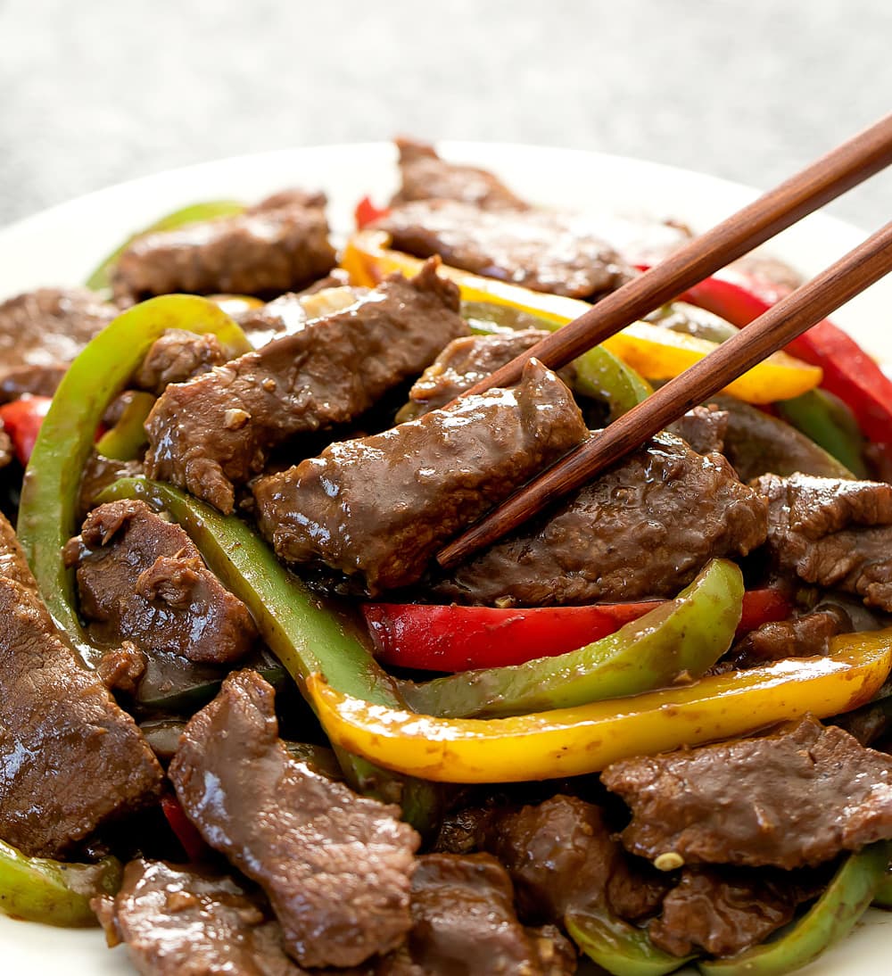 Chinese Pepper Steak (Ready in 30 Minutes) - Kirbie's Cravings