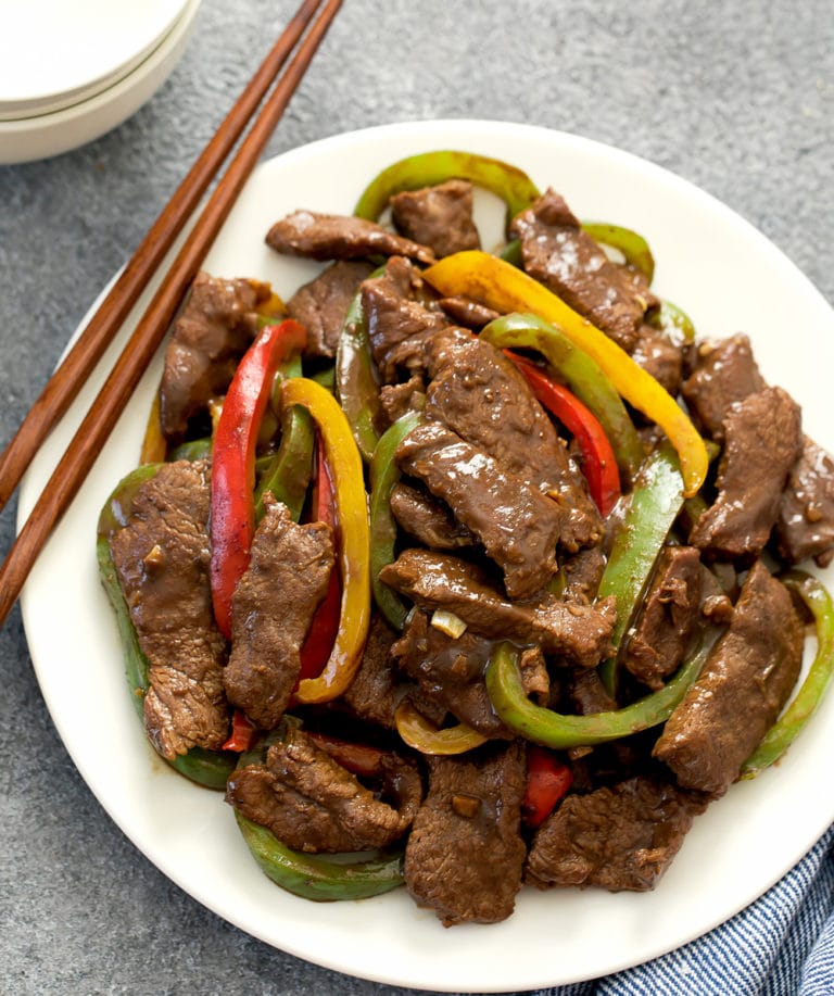 Chinese Pepper Steak (Ready in 30 Minutes) - Kirbie's Cravings