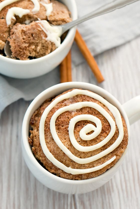 Keto Cinnamon Roll Mug Cake Kirbie's Cravings