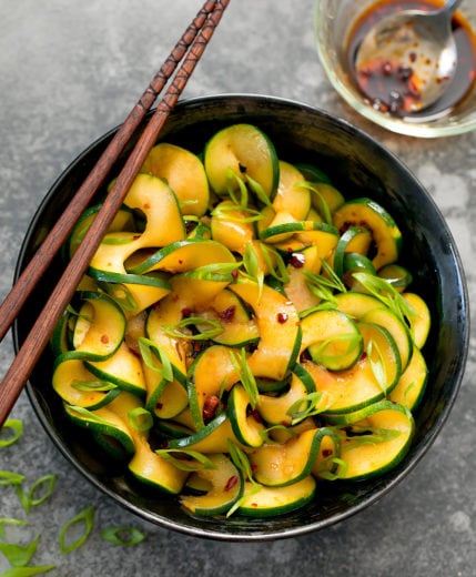 spicy zucchini noodles