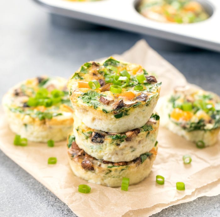 photo of a stack of egg muffins