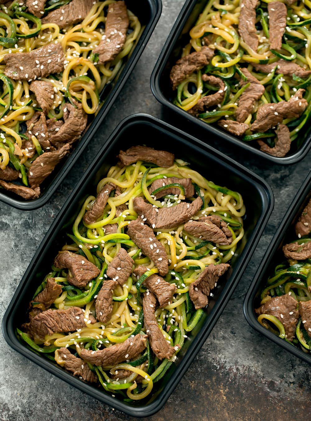 Garlic Beef Zucchini Noodles Meal Prep Kirbie's Cravings