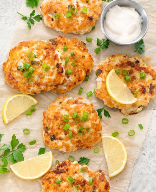 Cheesy Chicken Fritters - Kirbie's Cravings