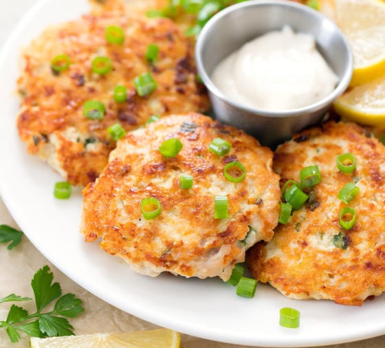 Cheesy Chicken Fritters - Kirbie's Cravings