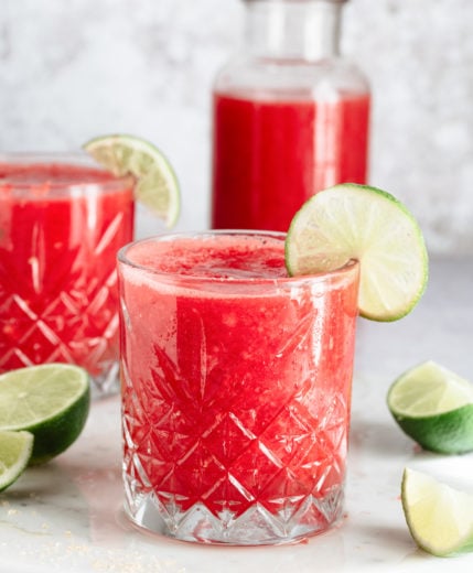 photo of a glass of watermelon juice