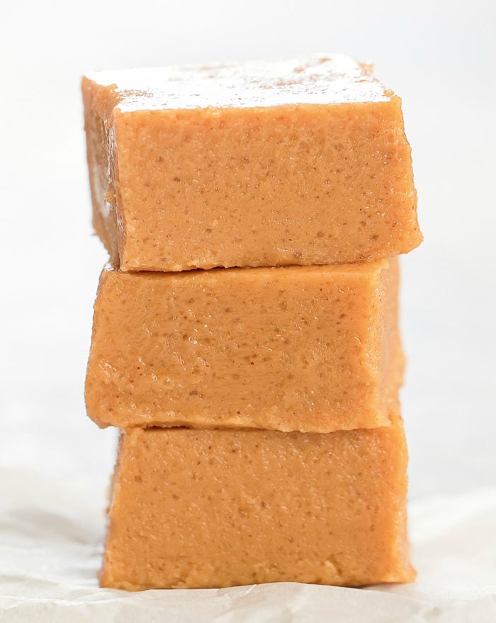 close-up photo of a slice of fudge