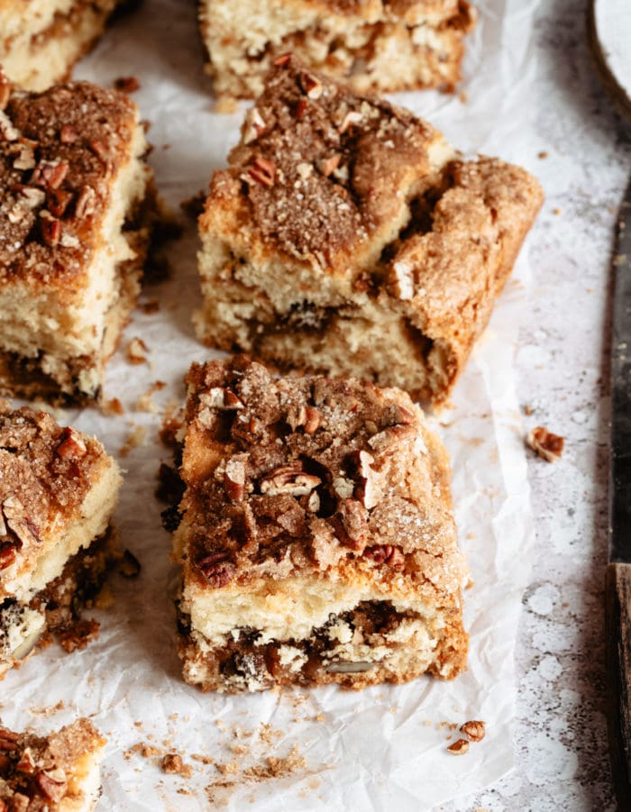 photo of a slices of coffee cake