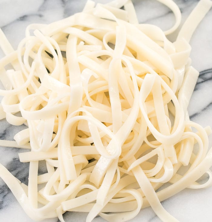 close-up photo of the noodles