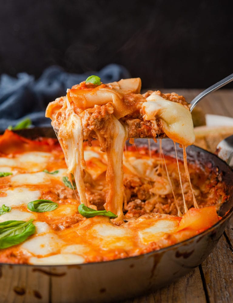 One Skillet Lasagna - Kirbie's Cravings