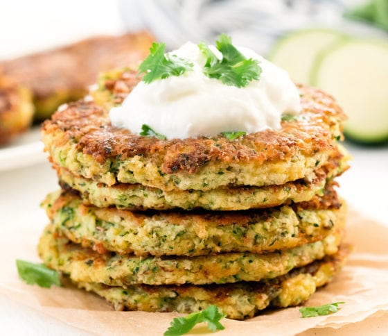 Zucchini Fritters (Keto, Low Carb) - Kirbie's Cravings