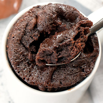 Keto 4 Ingredient Nutella Brownie Mug Cake - Kirbie's Cravings