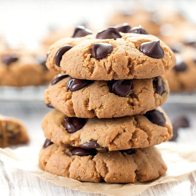 Keto Peanut Butter Chocolate Chip Cookies - Kirbie's Cravings