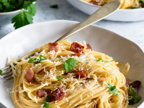Spaghetti Carbonara - Kirbie's Cravings