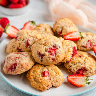 Strawberry Shortcake Cookies - Kirbie's Cravings