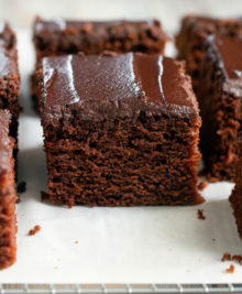 photo of a slice of chocolate cake