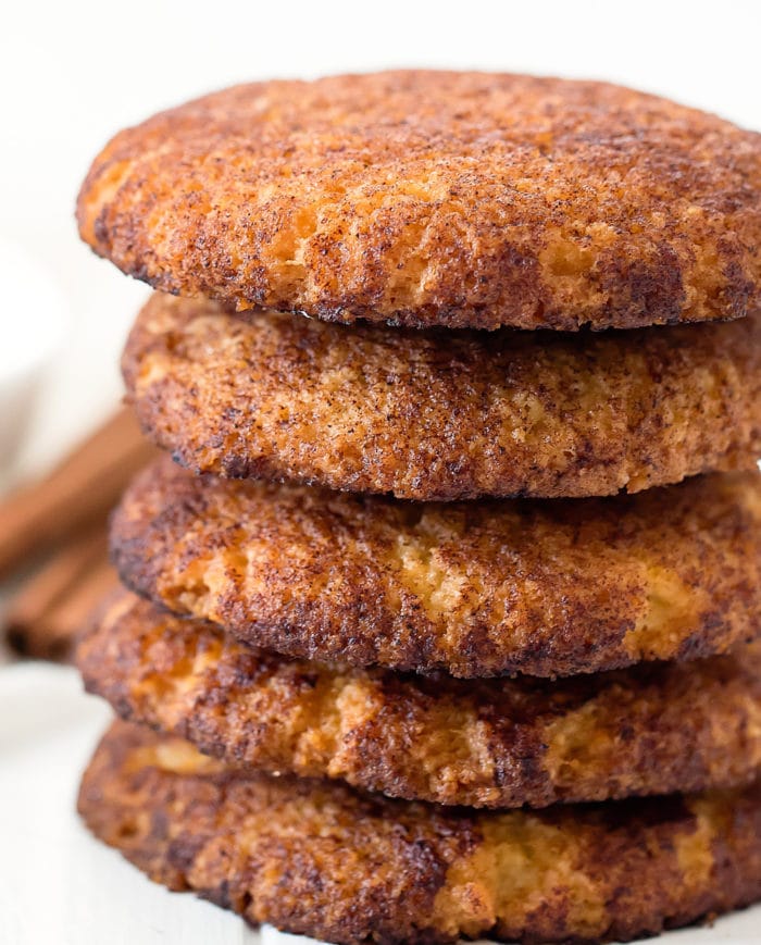 close-up photo of a stack of cookies
