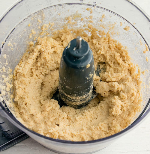 photo of the dough in a food processor