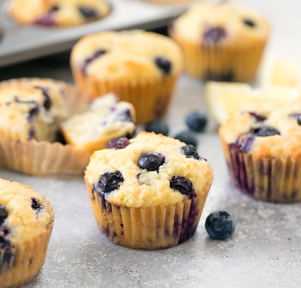 Keto Blueberry Lemon Muffins - Kirbie's Cravings