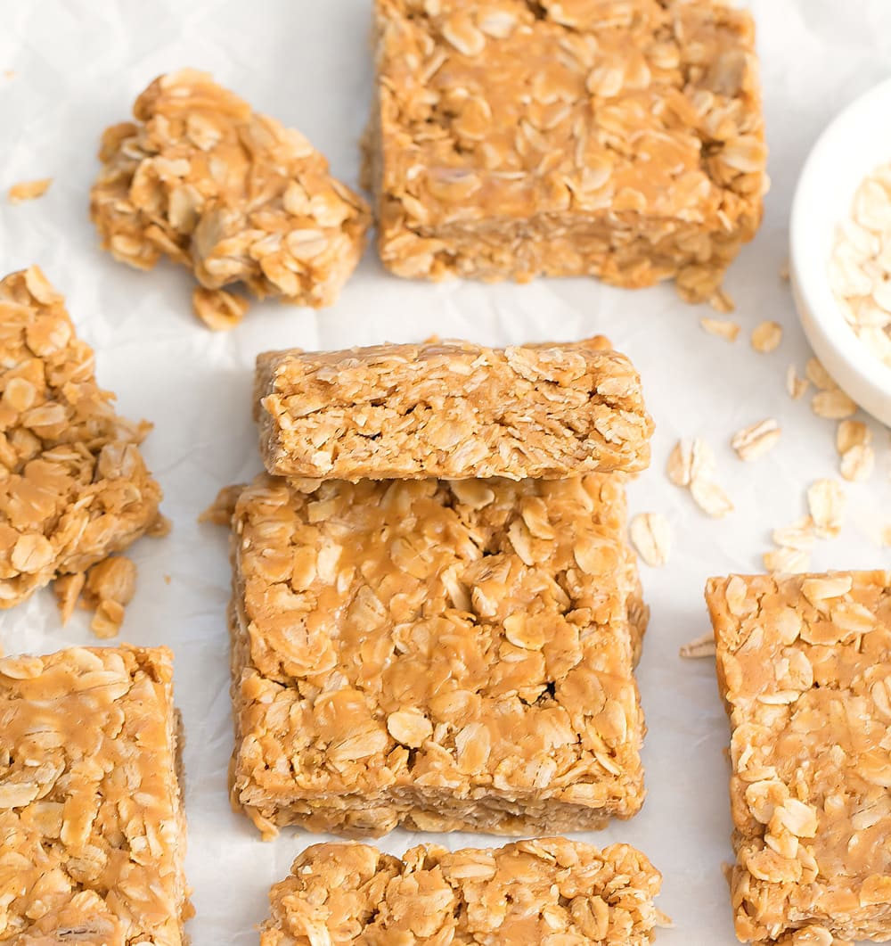 3 Ingredient No Bake Oatmeal Bars Kirbie's Cravings