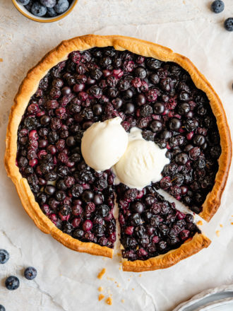 overhead photo of the tart