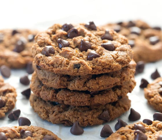 Flourless Chewy Chocolate Chip Cookies - Kirbie's Cravings