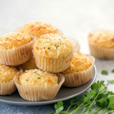 Keto Garlic Bread Muffins - Kirbie's Cravings