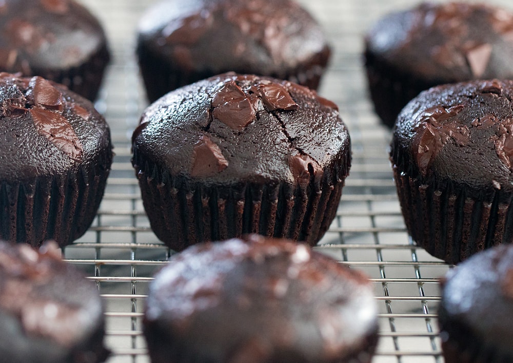 Double Chocolate Muffins (No Eggs, Oil or Butter) Kirbie's Cravings