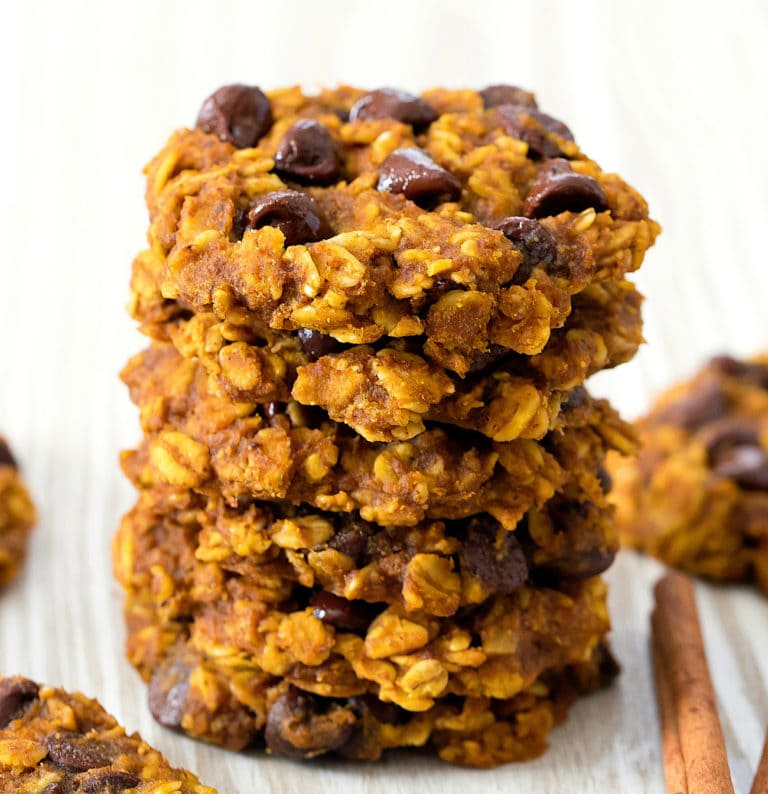 Pumpkin Oatmeal Cookies (No Flour, Eggs, or Butter) - Kirbie's Cravings
