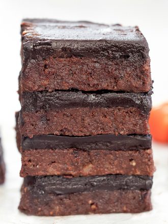 no bake pumpkin brownies.