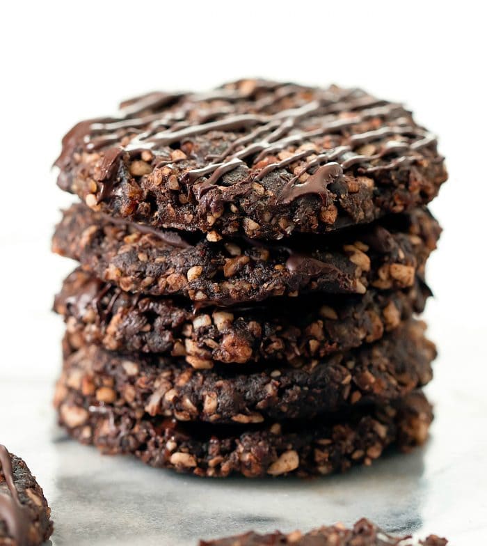 a stack of five cookies