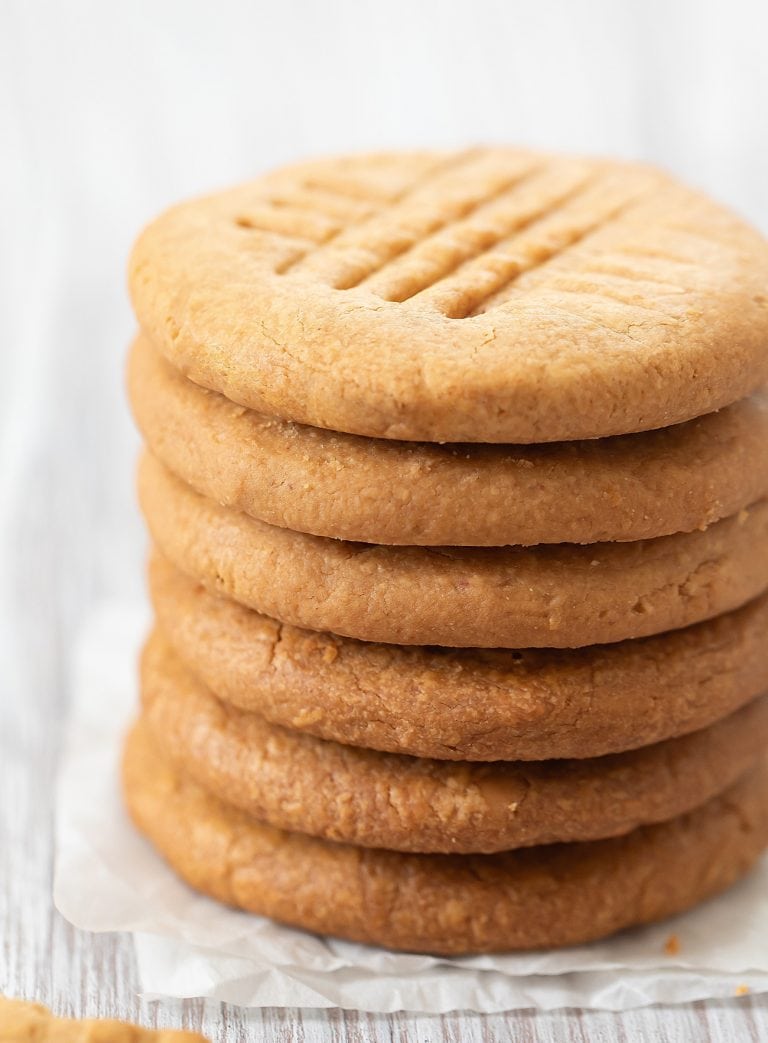 2 Ingredient Healthy Peanut Butter Cookies (No Flour, Butter, Refined