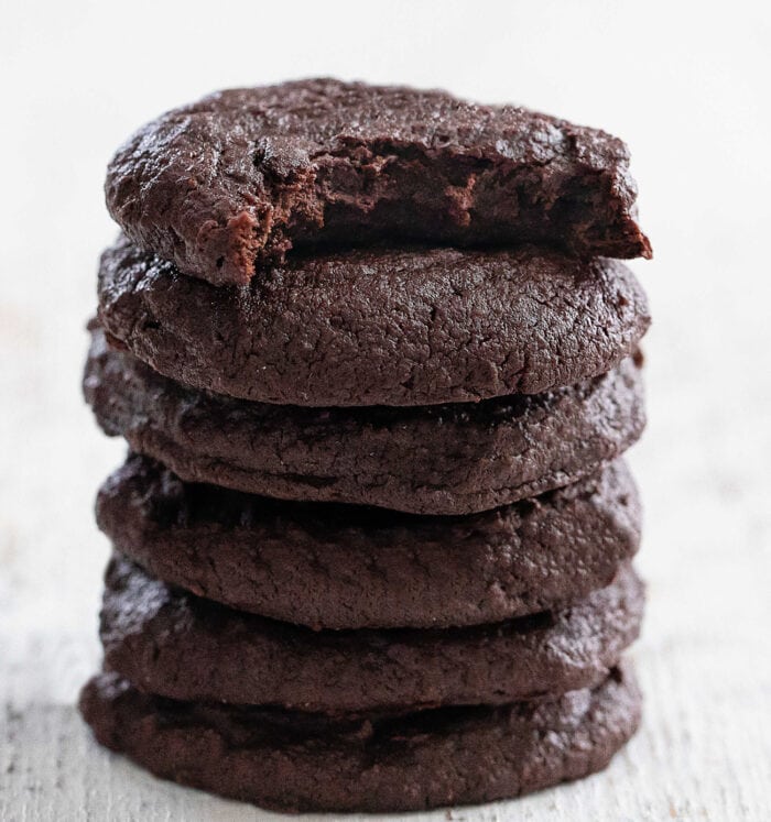 close-up shot of a stack of cookies.