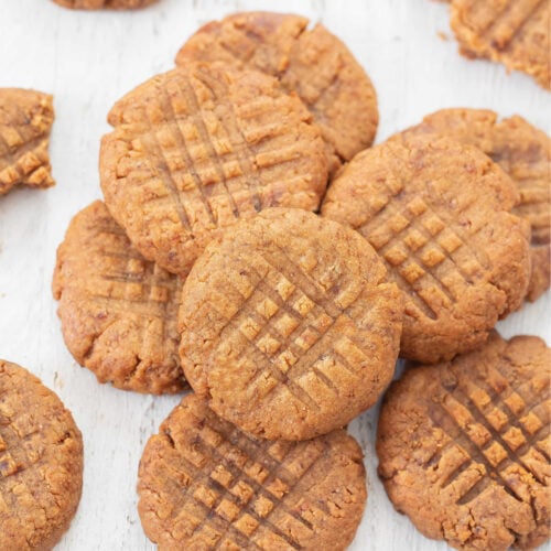2 Ingredient Peanut Butter Cookies (no egg) - Dessert for Two